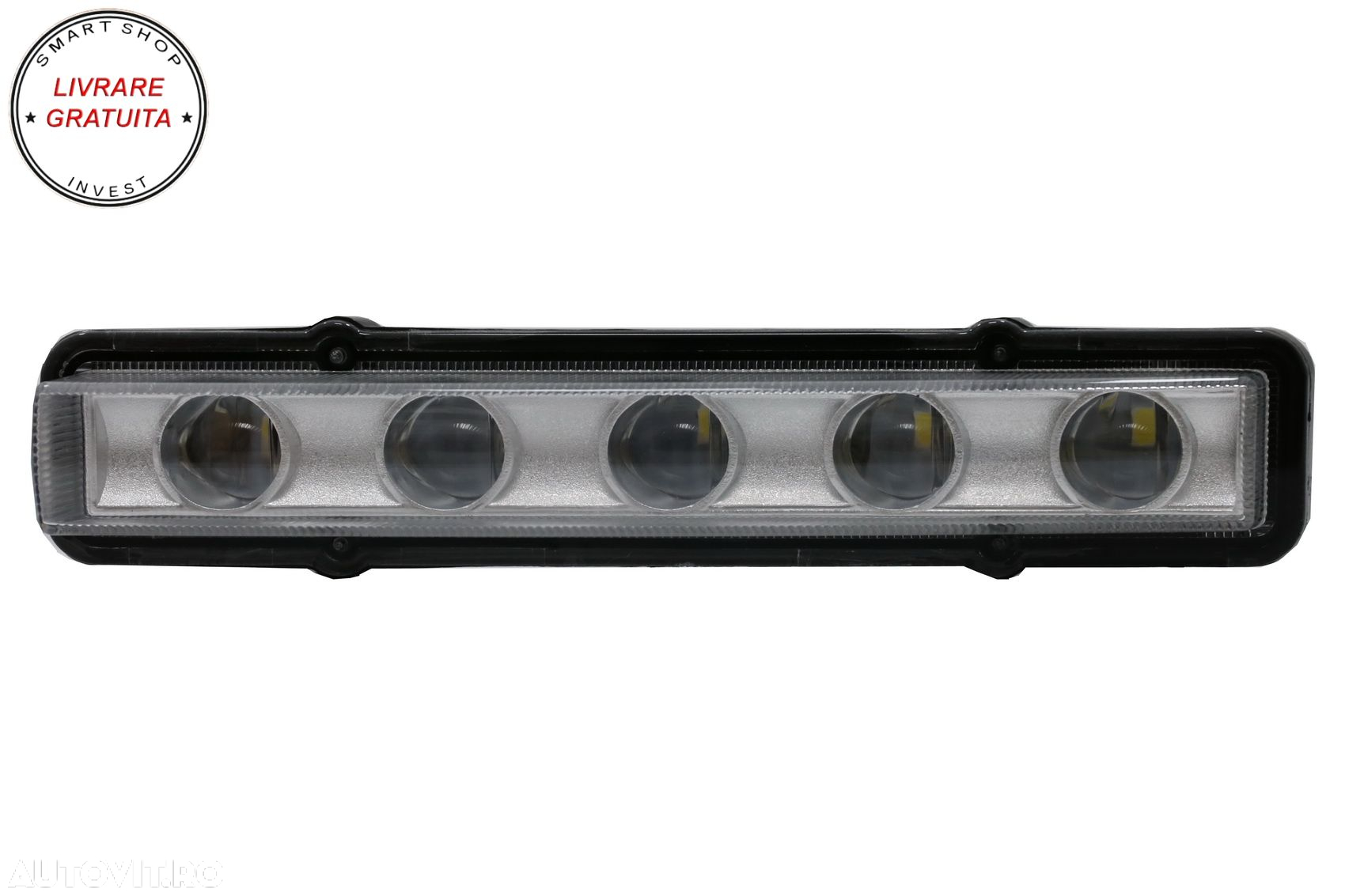 Carcasa faruri Alb cu Lumini de zi dedicate LED DRL Mercedes G-class W463 (1989-20- livrare gratuita - 12