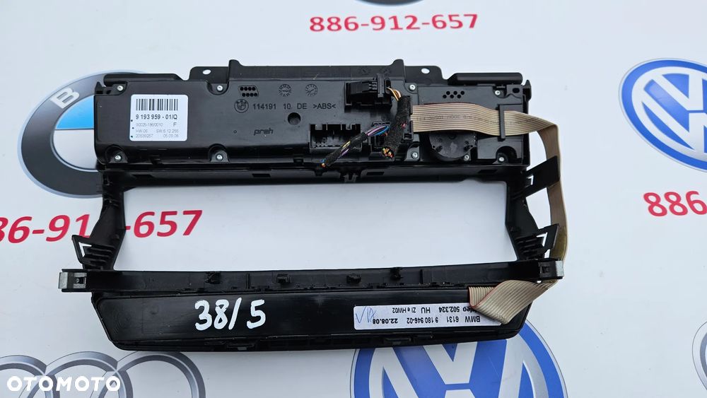 BMW X5 E70 X6 E71 Panel klimatyzacji AC nawiewu 9193959 9180946 panel PDC - 6