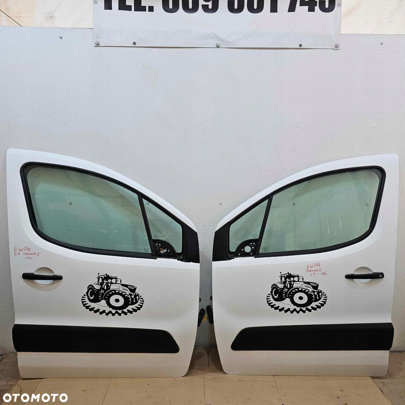 PEUGEOT PARTNER III CITROEN BERLINGO II DRZWI PRZÓD LEWE PRAWE PRZEDNIE EWP - 2
