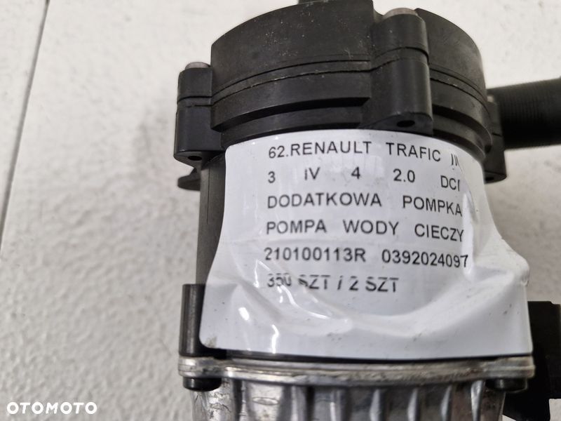 trafic iii vivaro b talento ii 2.0dci dodatkowa pompa wody 210100113r 0392024097 - 3