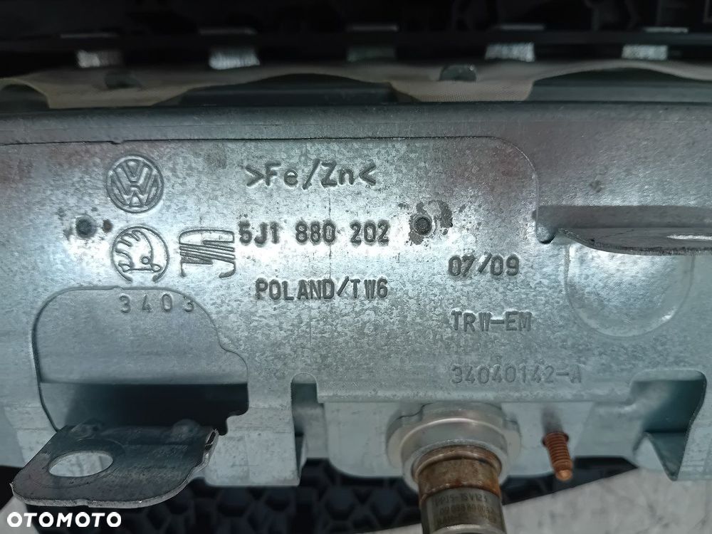 ZESTAW PODUSZEK AIRBAG, PASY PRZÓD FABIA II 1C0909605F 5J0880201D 5J1880202 - 2