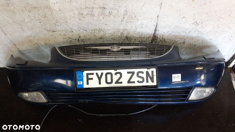 ^ ZDERZAK PRZÓD PRZEDNI CHRYSLER VOYAGER 4 IV GRANATOWY SPRYSKIWACZE LAMP XENON HALOGENY - 1