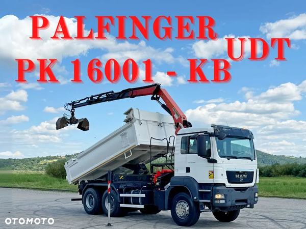 MAN TGS 33.360 * WYWROTKA 4,95 m + PK 16001 - KB + PILOT / 6x4 * STAN BDB