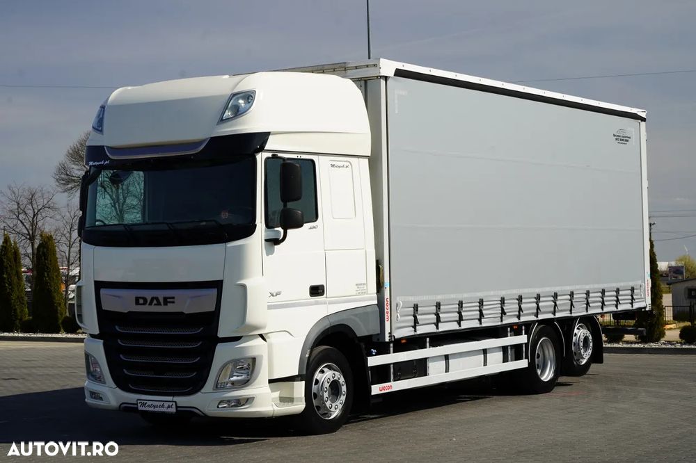 DAF XF 480 / SOLO  7,7 m/ CORTINĂ / 6X2 / PUNTE RIDICATĂ / - 2