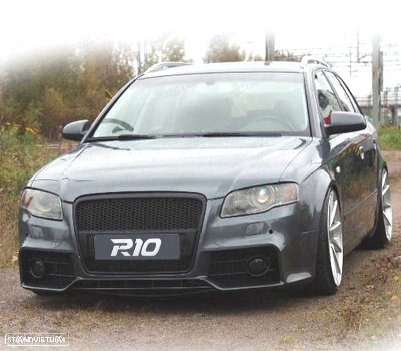 GRELHA FRONTAL COLMEIA AUDI A4 B7 04-08 PRETA - 3