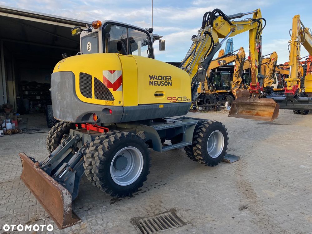 Wacker Neuson 9503 -2, PODPORY + PŁUG, 4000 MTH, 2 ŁYŻKI, DŁUŻSZY ZASIĘG, Z NIEMIEC, - 7