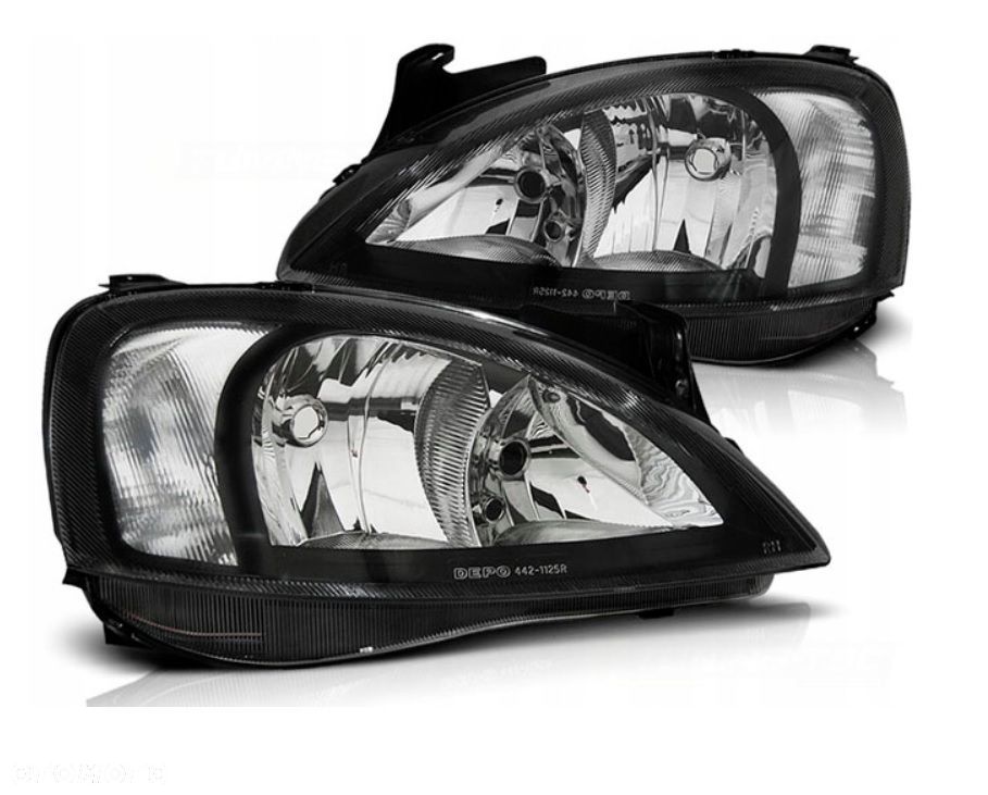 Reflektory Lampy kp BLACK Opel Corsa C Combo 2000- - 1
