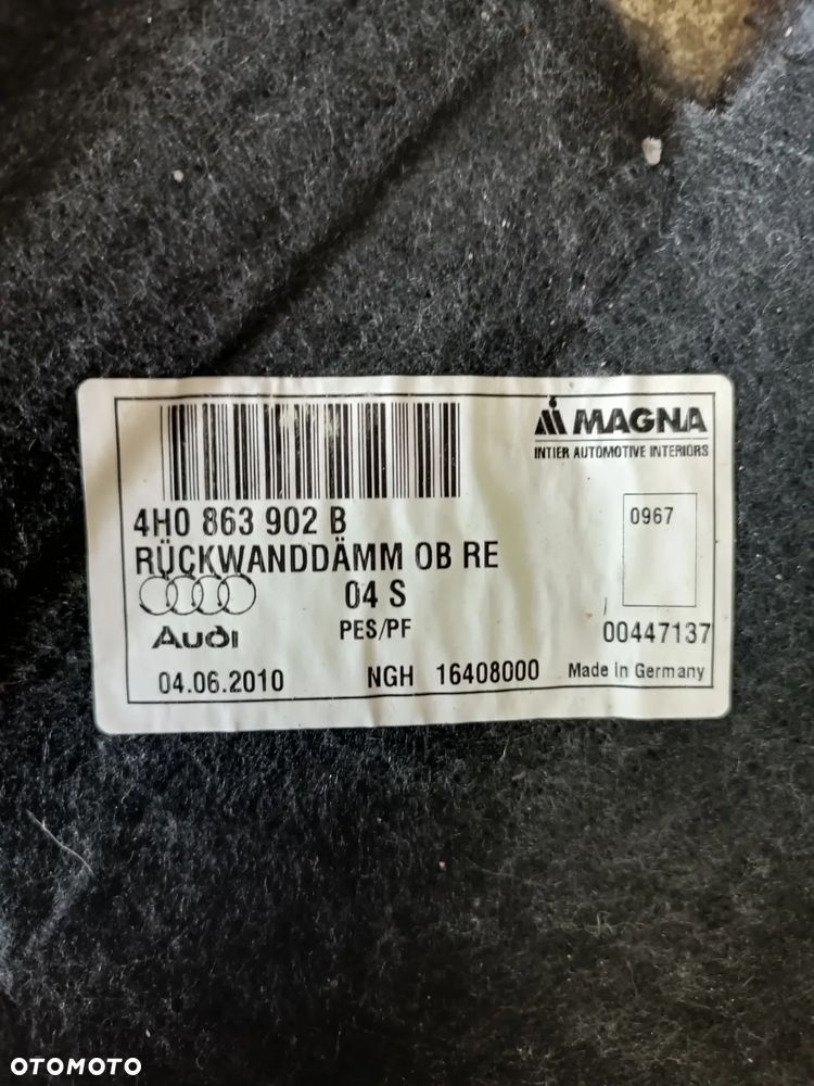 WYGŁUSZENIE PODŁOGI PRAWE LEWE KOMPLET AUDI A8 D4 4H0863902B - 2