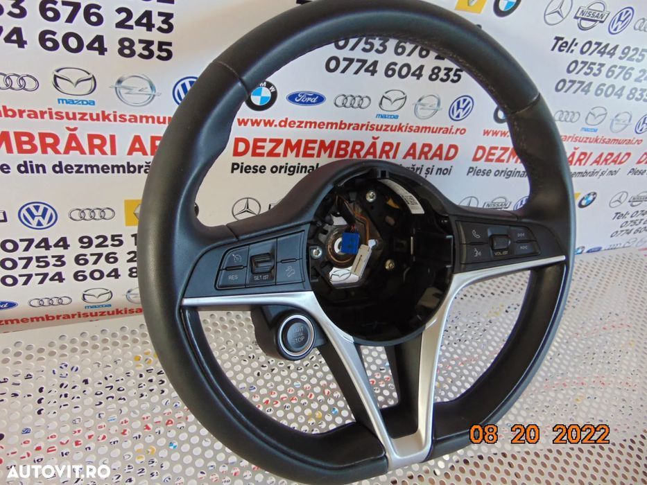 Volan Alfa Romeo Stelvio volan piele cu comenzi buton start stop dezme - 4