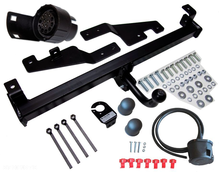 HAK HOLOWNICZY DO SAMOCHODU SEAT INCA VOLKSWAGEN VW CADDY 2 II  + WIĄZKA + GNIAZDO 7PIN/13 - 3