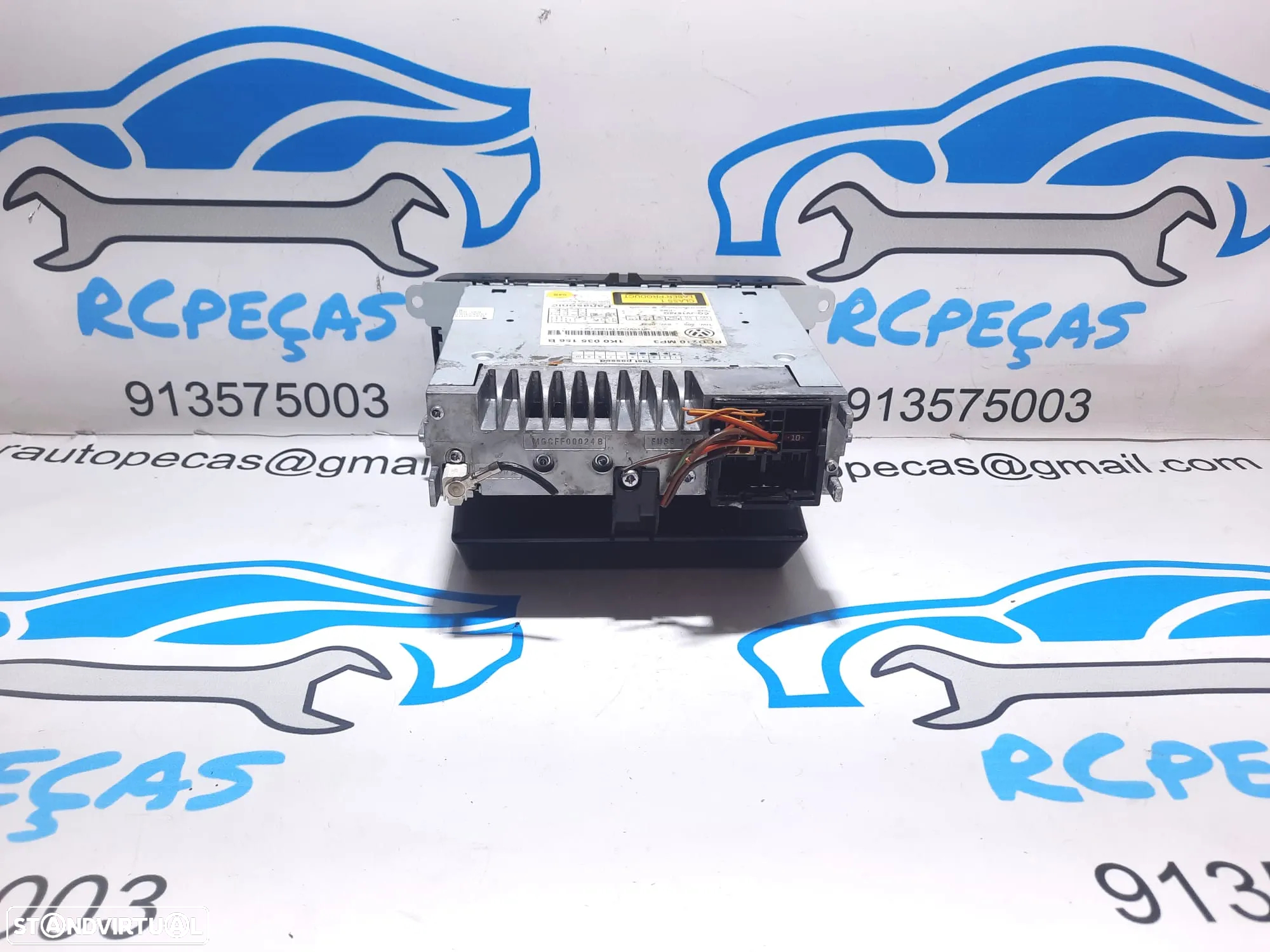 RÁDIO AUTO RÁDIO DISPLAY CD ORIGINAL VOLKSWAGEN VW GOLF VI MK6 PASSAT B6 GOLF V MK5  COMPARTIMENTO GAVETA 1KO035156B - 4