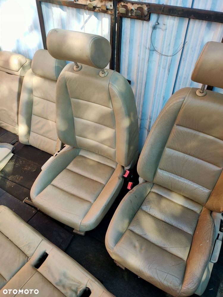 fotele kanapa audi a4 b6 skóra beż + boczki - 9