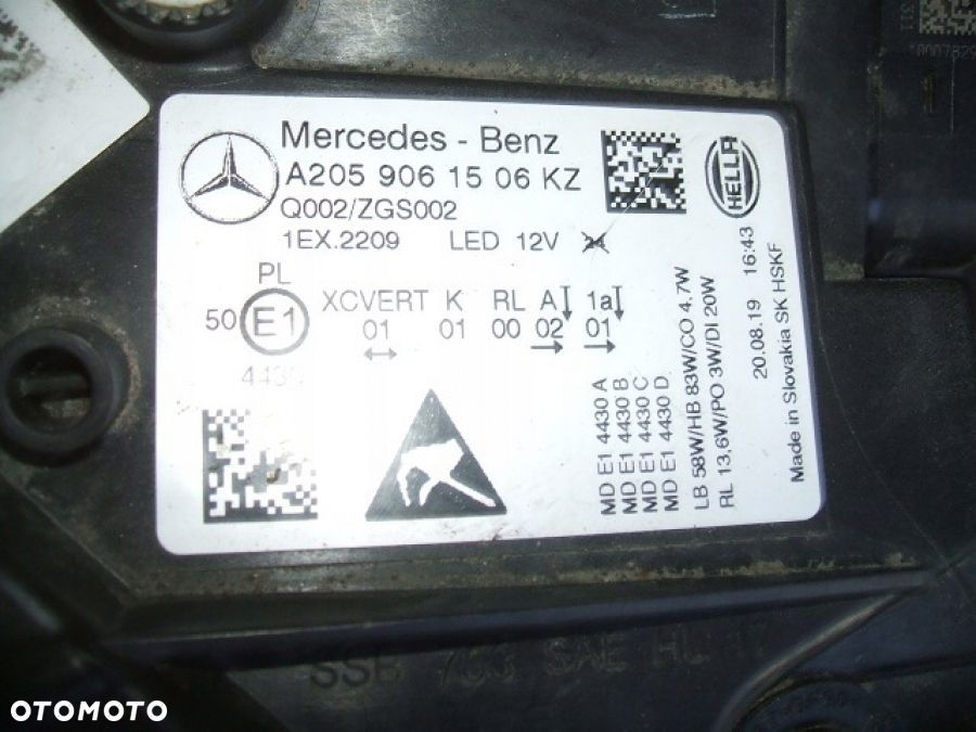 MERCEDES W205 lifting FULL LED LAMPA LEWA MULTIBEAM A2059061506 - 7