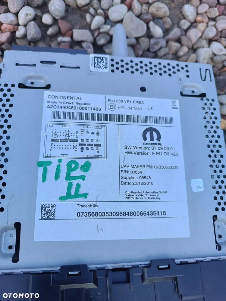 RADIO RADIOODTWARZACZ FIAT TIPO II 2019r 10R047280 - 2