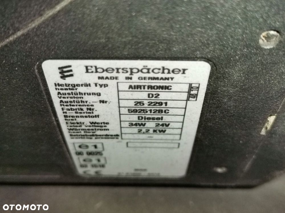 OGRZEWANIE POSTOJOWE EBERSPACHER D2 MAN TGX TGA TGS - 2