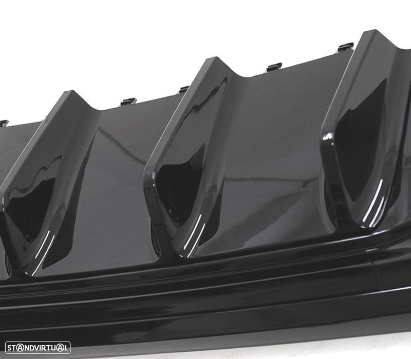 DIFUSOR MERCEDES W206 AMG 21- LOOK C63 + PONTEIRAS DE ESCAPE CROMADAS - 6