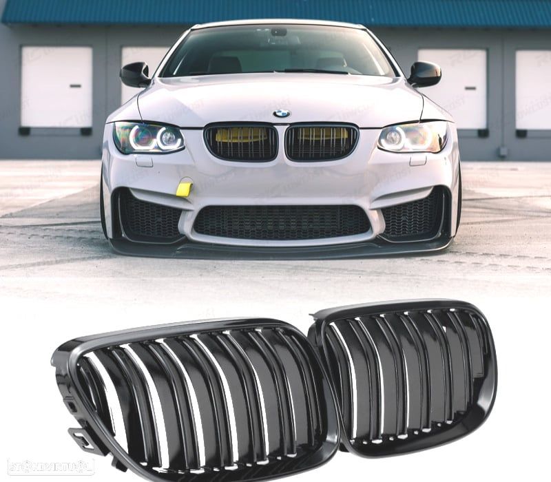 GRELHAS BMW E92 E93 LCI 10-14 LOOK M4 PRETO BRILHANTE - 1