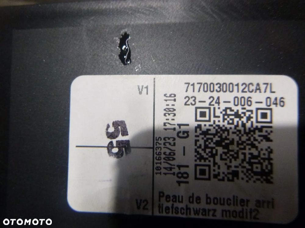 SMART FORTWO A453 14 - tiefschwarz modif 2 zderzak tył kolor czarny nowy oryginał tył tylny - 6