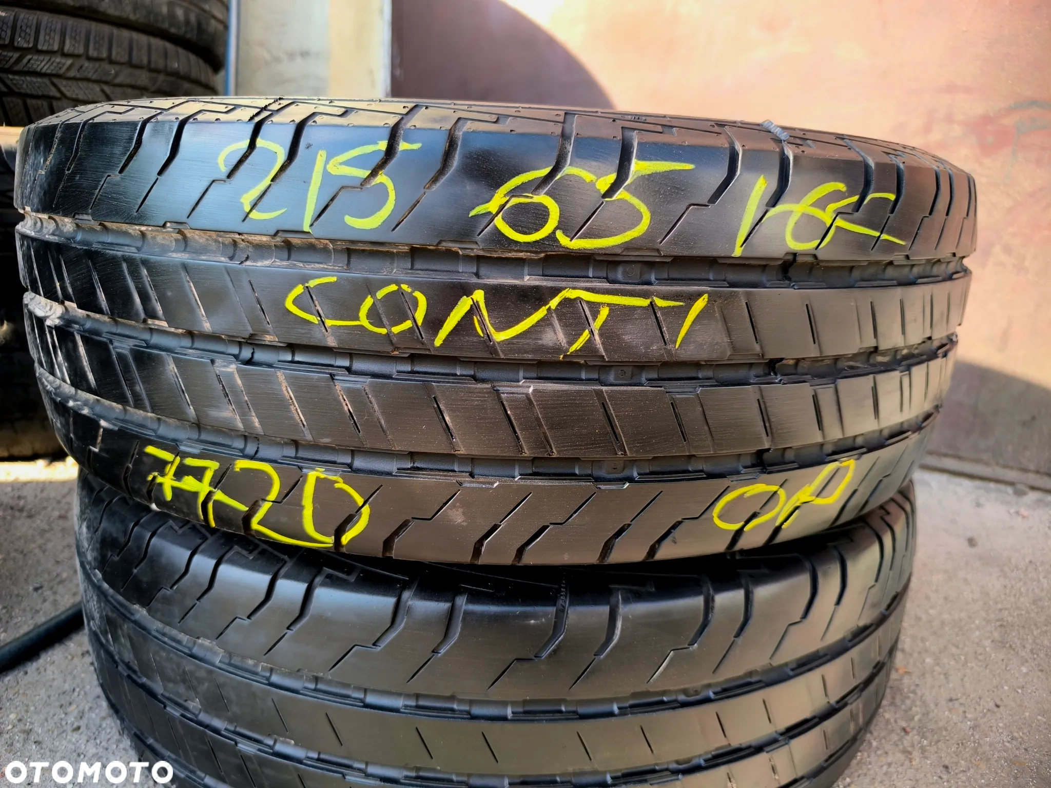 215/65R16C 109/107T 16 C Opony Letnie Lato CONTINENTAL ContiVanContact 100 7,5mm Legnica ALU-RAD 20r. 215/65 - 2