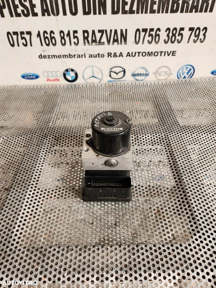 Modul Pompa Unitate ABS Skoda Octavia 2 Vw Touran Golf Jetta Caddy Seat Leon Altea Audi Cod 1KAA - - 3