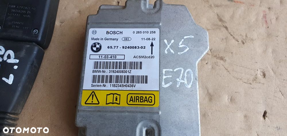 Poduszki pasy AIRBAG sensor zestaw naprawczy Oryginał BMW X5 E70 - 7