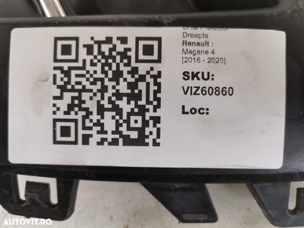 Grila Proiector Dreapta Renault  Megane 4 2016 2017 2018 2019 2020 Ori - 8