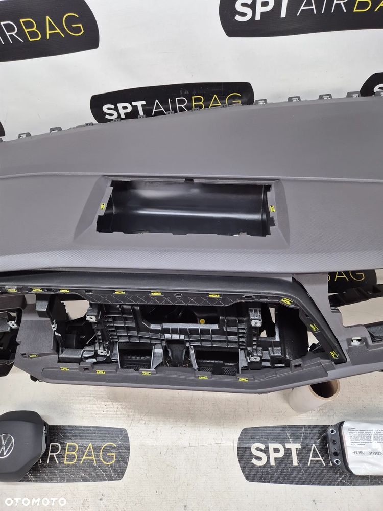 VW T7 DESKA ROZDZIELCZA KONSOLA KOKPIT PULPIT PODUSZKI AIRBAG AIR BAG PASY KIT SET - 3