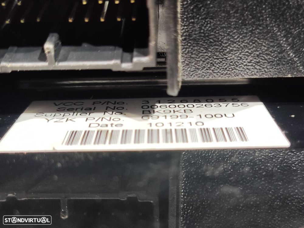 CONSOLA CENTRAL DISPLAY MULTIMEDIA COMANDOS CONTROLO CHAUFFAGE VOLVO S40 MK2 FACELIFT R-DESIGN ORIGINAL - 12