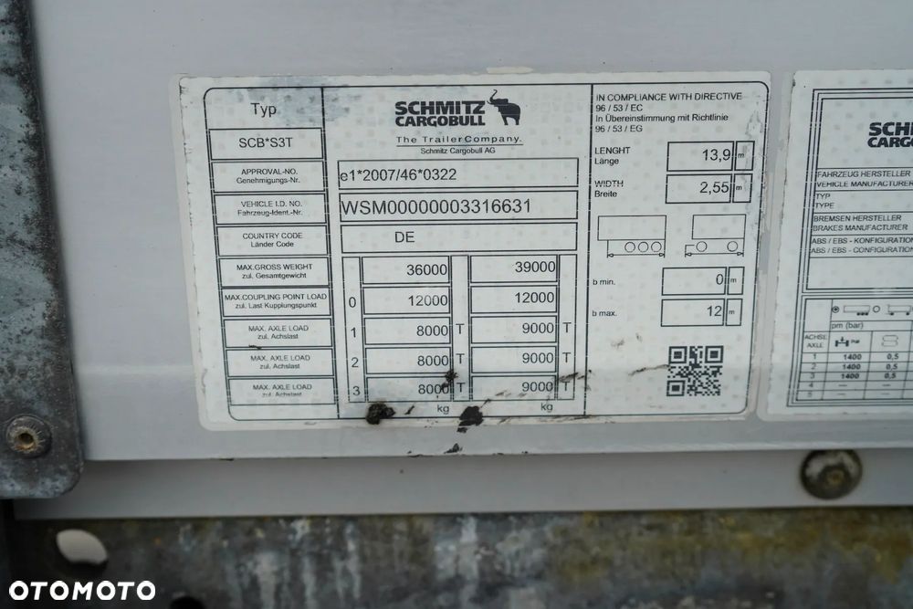 Schmitz Cargobull / FIRANKA / MEGA / MULTI LOCK / XL / OŚ PODNOSZONA - 11