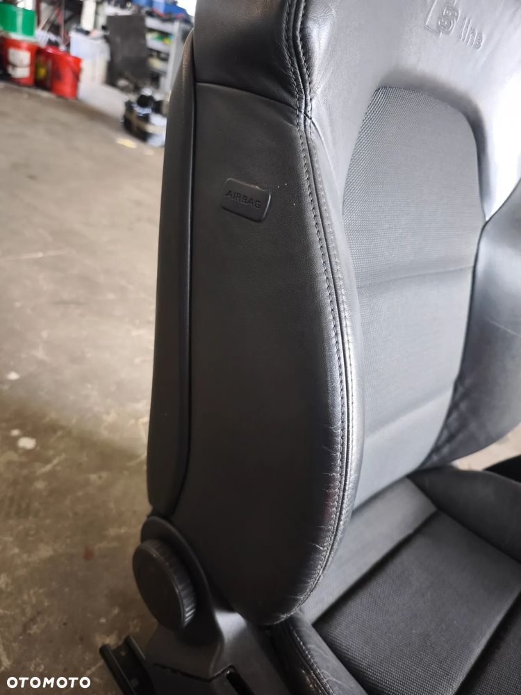 Fotel pasażera prawy Audi A6 C6 S-Line pół skóra - 4
