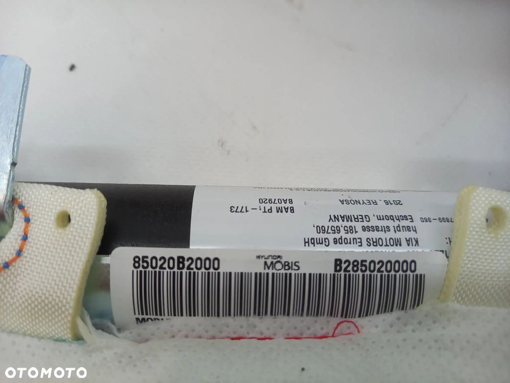 AIRBAG KURTYNA LEWA PRAWA KIA SOUL II 2014-   ORYGINAŁ - 3