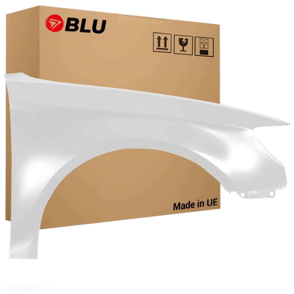 BLU Błotnik Audi A6 C7 LY9C Prawy Biały 2011-2018 przód IbisWeiss