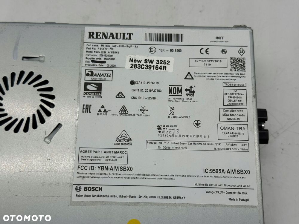 panel / radioodtwarzacz cd/dvd/gps renault clio v 2022 7513751700 - 5