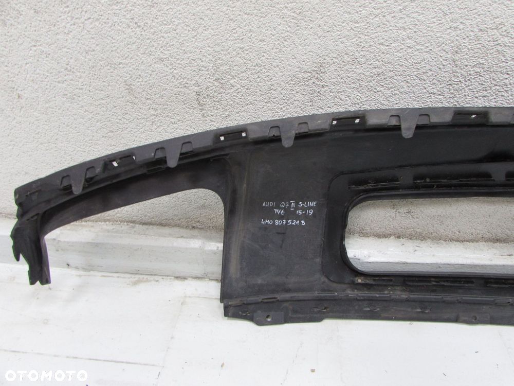 AUDI Q7 II 4M0 S-LINE 15-19 SPOJLER DYFUZOR DOKLADKA ZDERZAK TYL 4M0807521B - 8