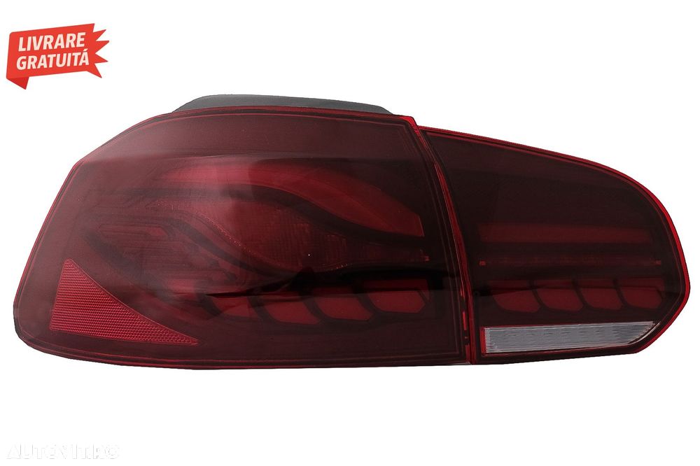 Stopuri Full LED VW Golf 6 VI (2008-2013) Rosu Fumuriu cu Semnal Dinamic- livrare gratuita - 16
