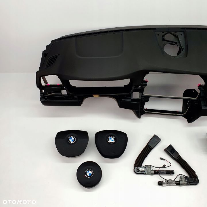 BMW 5 F10 F11 DESKA ROZDZIELCZA KONSOLA KOKPIT PULPIT PODUSZKI AIRBAG AIR BAG NAPINACZE KIT SET - 2