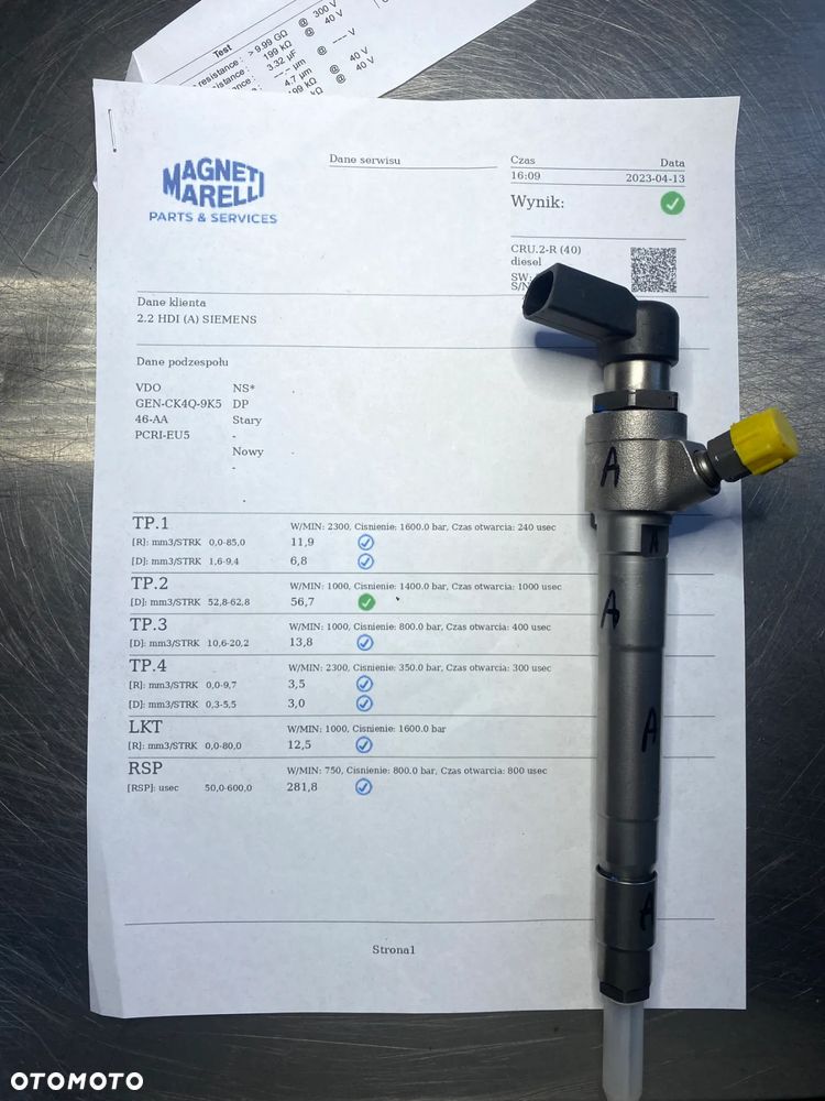 WTRYSKIWACZ TEST 2.0 TDI CK4Q 9K546 AA WTRYSK SPRAWDZONY FORD RANGER 2015- 2.2 3.2 TDCI - 4