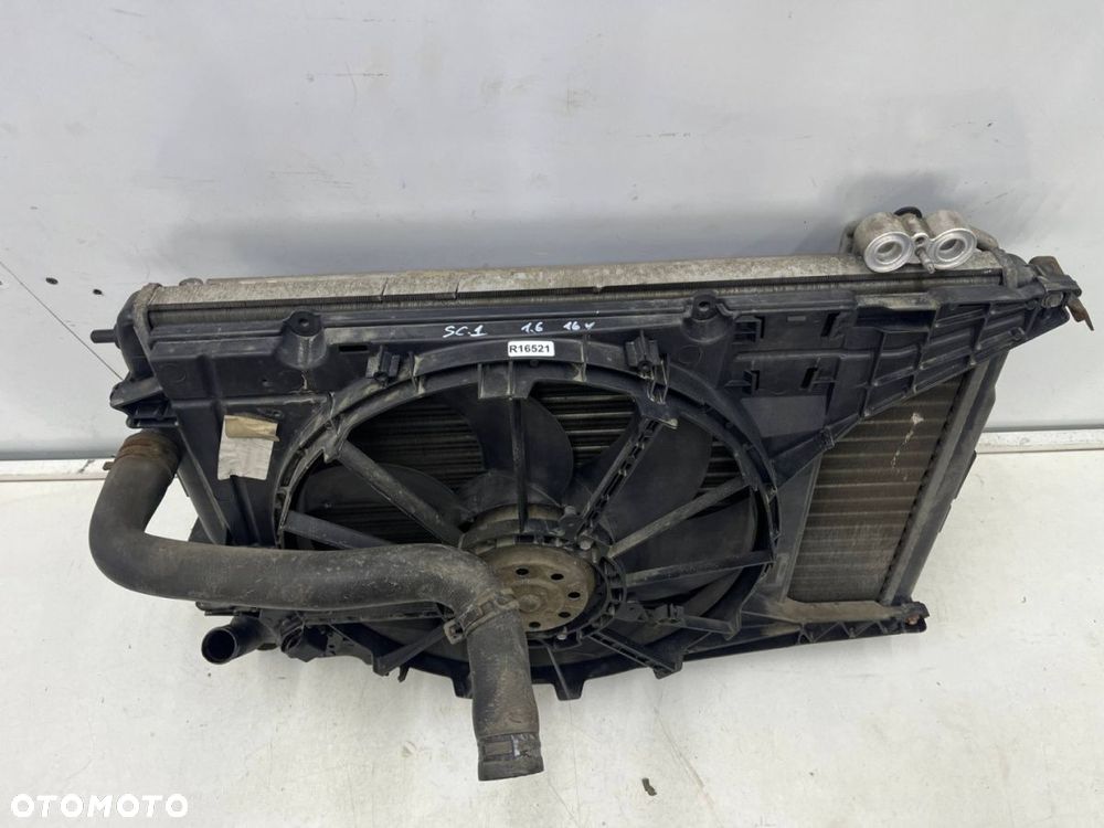 Chłodnica wody Renault Scenic I Megane I 96-03r 1.4b 1.6b klimatyzacji wiatrak KOMPLET 8200125769 - 3