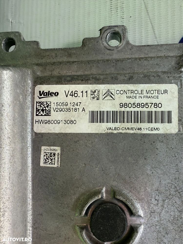 CALCULATOR MOTOR ECU PEUGEOT 208 2015 1.0 BENZINA / BERLINA 3 USI COD OEM 9805895780 2012-2019 - 6