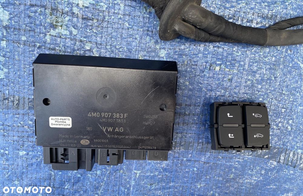 AUDI Q7 4M HAK HOLOWNICZY ELEKTRYCZNY MODUŁ PRZYCISK INSTALACJA ORYGINAŁ - 4