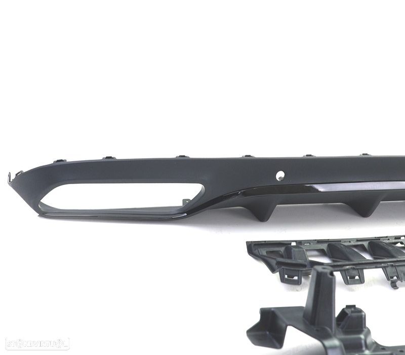 DIFUSOR MERCEDES C-CLASS C205 COUPE AMG 14-18 LOOK C63 MOLDURA PRETO BRILHANTE - 3
