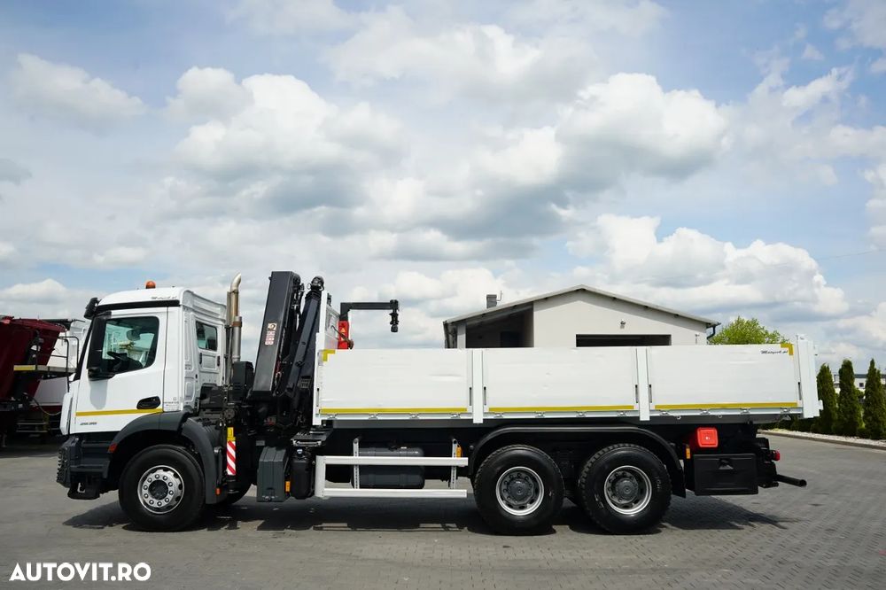 Mercedes-Benz AROCS 2636 / 6X4 / BASCULATOR / + HIAB X-HIDUO 228 E-3 HDS / TELECOMANDĂ / FURCĂ PENTRU PALEȚI / EURO 6 - 8
