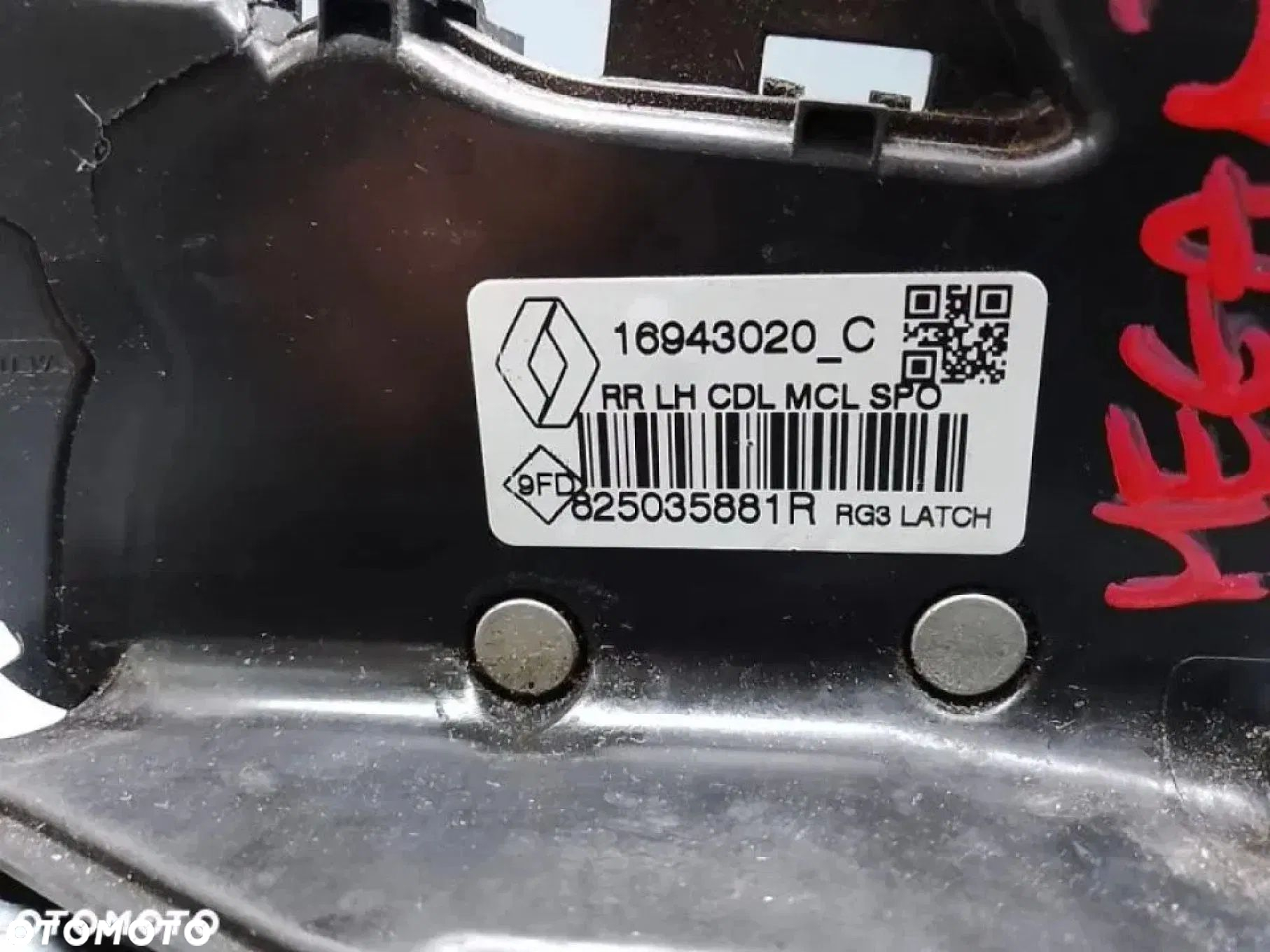 Renault Megane IV Zamek Drzwi Tylny Lewy Tył Klamka Linka 825035881R - 3