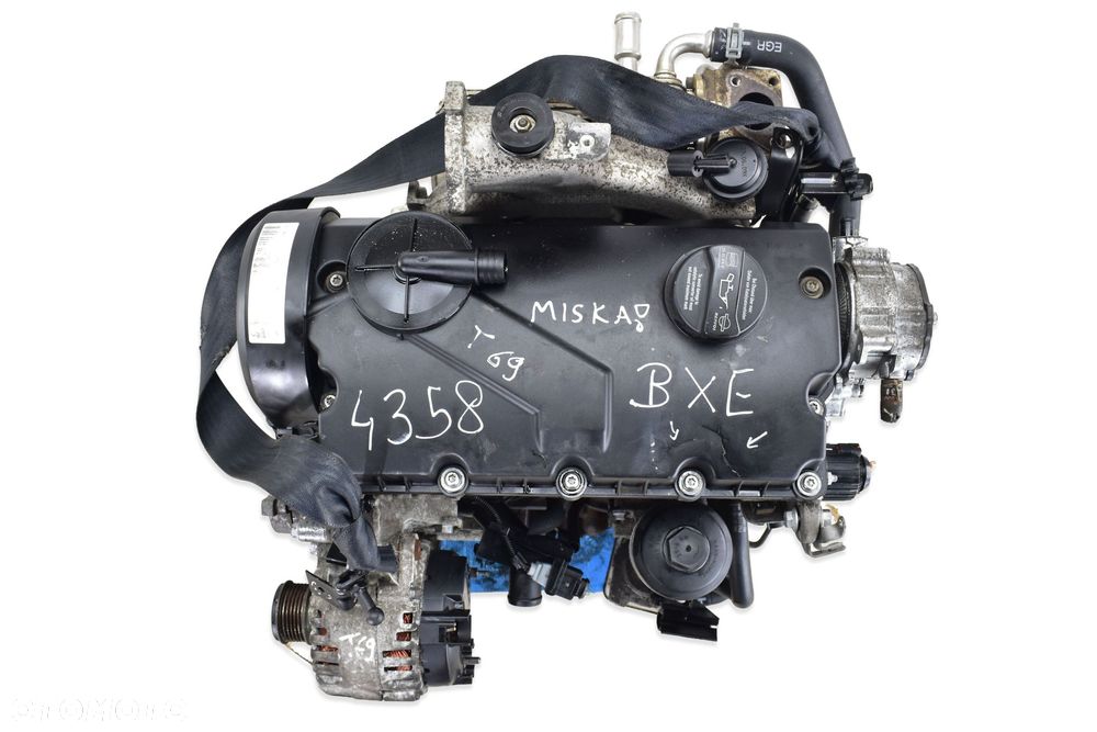 Silnik PASSAT B6 GOLF V TOURAN OCTAVIA II TOLEDO 1.9TDI 105KM BXE KOMPRESJA - 2