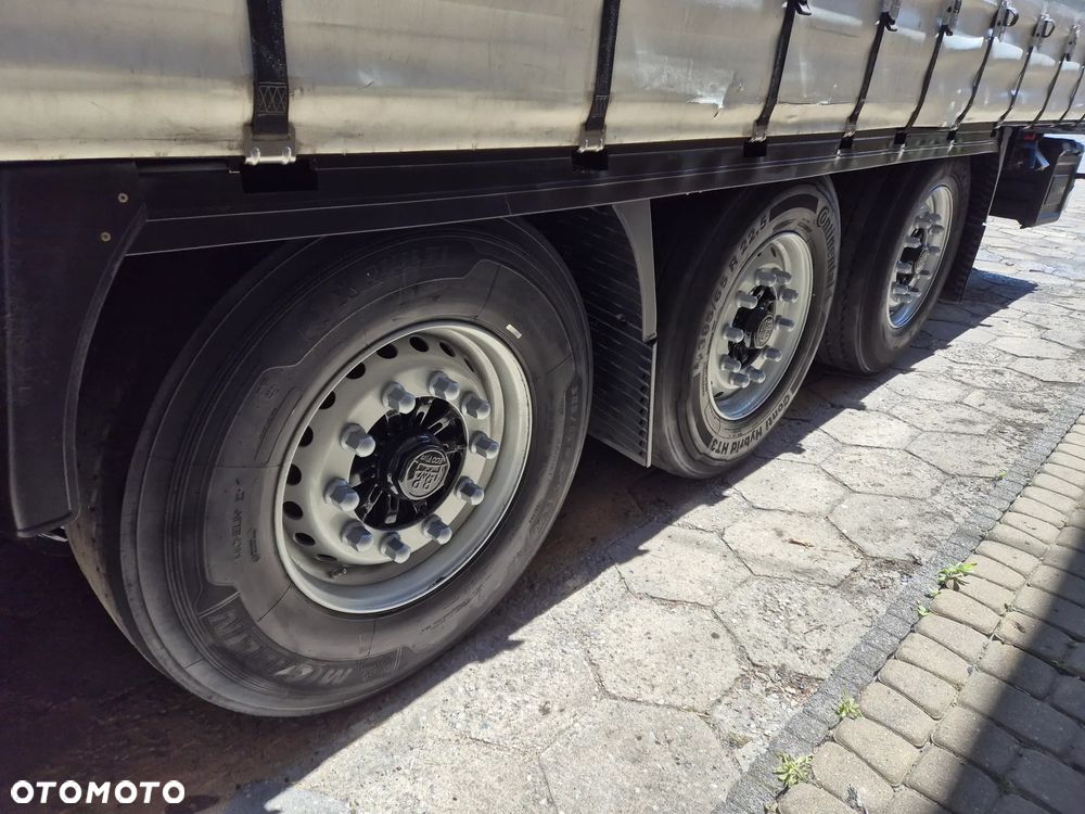 Krone BURTOWA BUDOWLANA VARIOS PÓŁMEGA 385/55 z Niemiec / ALUFELGI / stan bardzo dobry / PODNOSZONA OŚ I DACH / BPW firanka burto-firanka firana burtówka burto firanka - 27