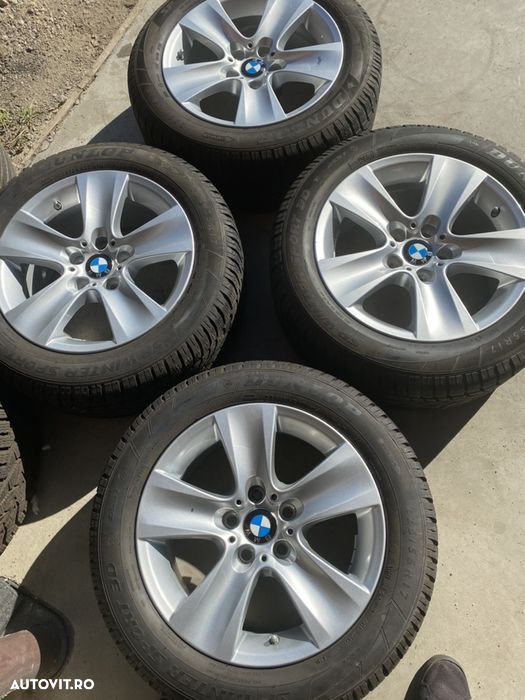 Vand jante originale bmw seria 5 pe 17” cu anvelope dunlop de iarnă ca - 3