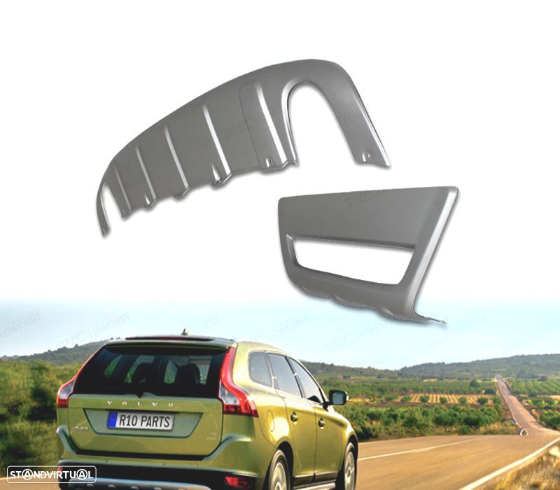 SPOILER FRONTAL DIFUSOR TRASEIRO PÁRA-CHOQUES VOLVO XC60 08-14 LOOK R-DESIGN - 1