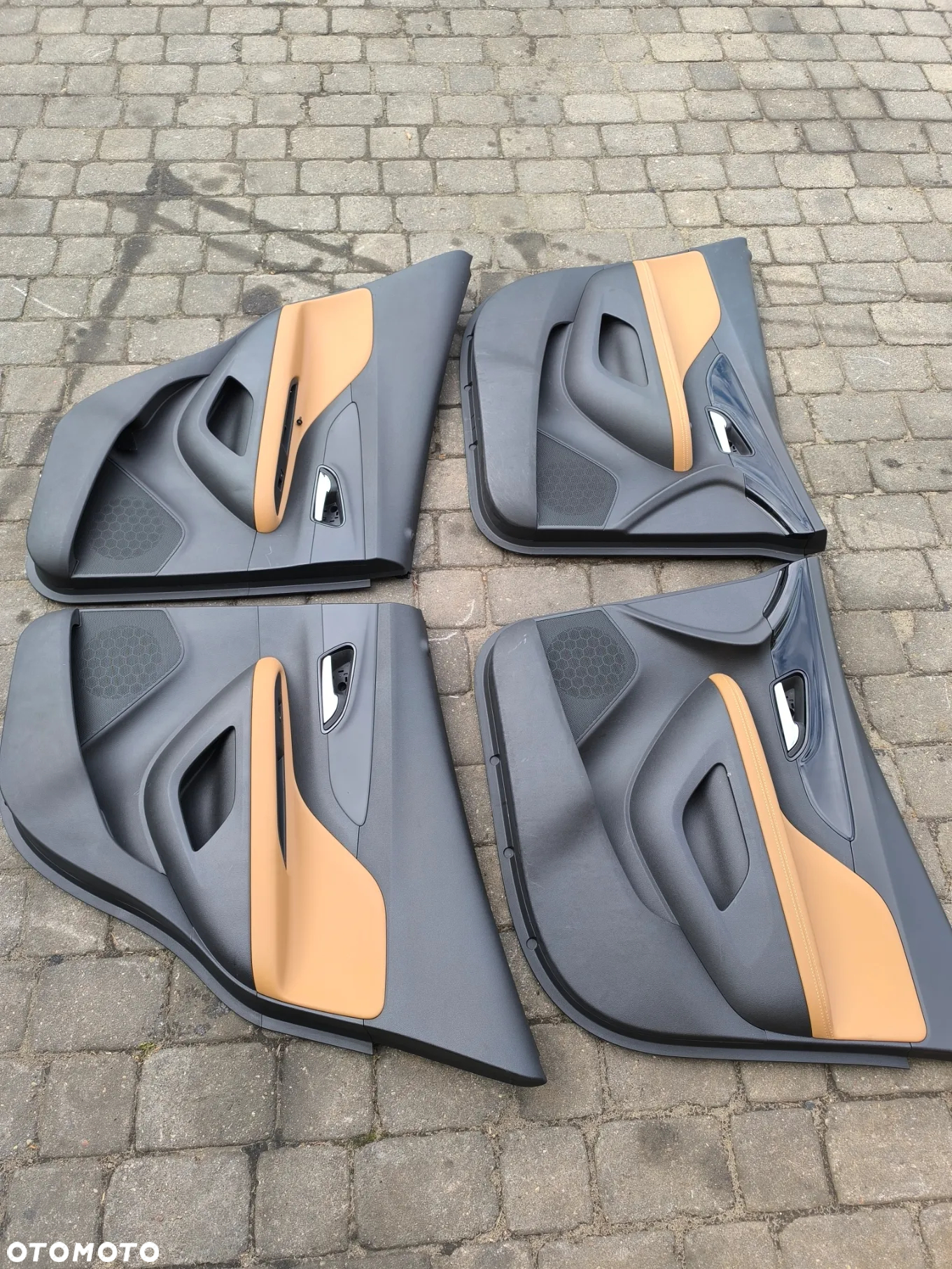 Komplet foteli z boczkami opel mokka grzane skóry - 10