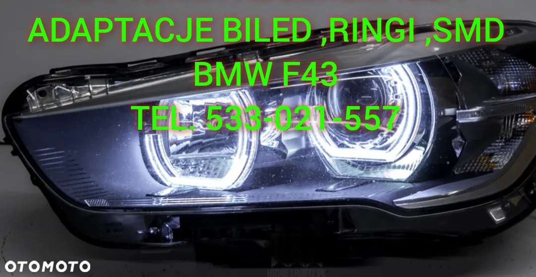 Lampa reflektor BMW E60 E61 F10 F11 M3 M4 E90 E92 F30 F07 F18 M5 Ringi drl led smd dual color + kierunki bmw - 20