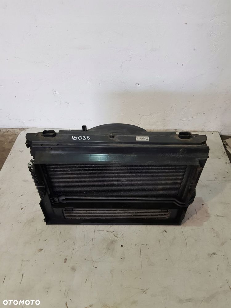 komplet chłodnic wentylator 7801657 bmw e60 e61 lift 3.0d eur m57 - 1